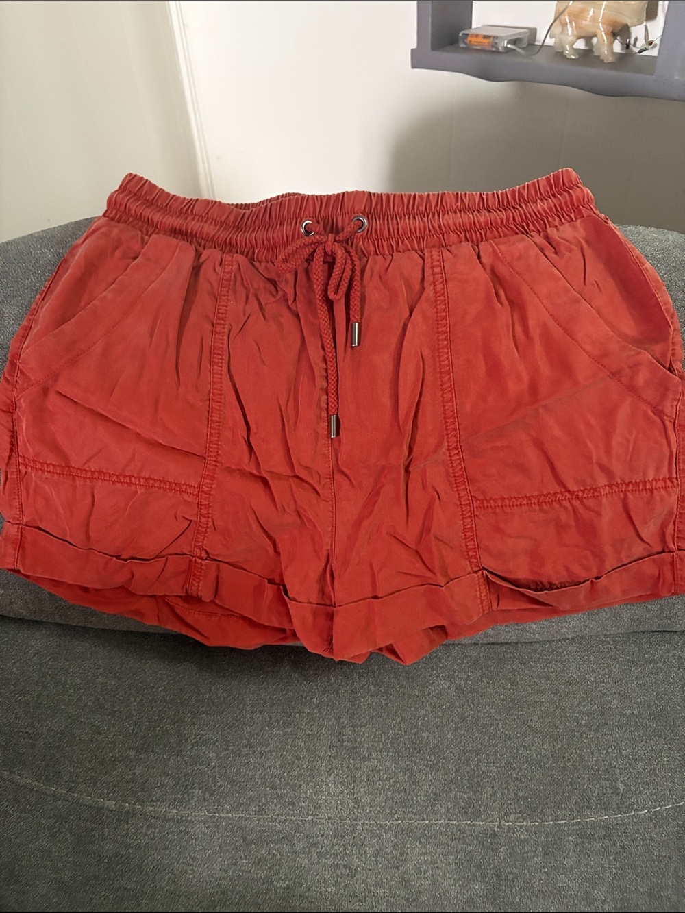 Universal Thread Women's Red Elastic Waist Athletic Shorts
